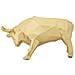 Scultura Toro-oro-poliresina-19,5x9,9x10,6 Cm - Foto miniatura 2