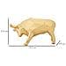 Scultura Toro-oro-poliresina-19,5x9,9x10,6 Cm - Foto miniatura 6