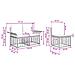 Set di divani da esterno 3 pcs Naturale e Bianco Crema - Foto miniatura 7