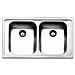 Serie Venezia Lavello da incasso 2 Vasche Dimensioni 86 x 50 cm Colore Inox - Foto miniatura 1