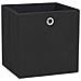 Contenitori 4 pz in Tessuto non Tessuto 32x32x32 cm Nero - Foto miniatura 5