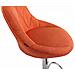 Sgabello Design LAZIO in Tessuto - Sedia Cucina Girevole e Regolabile (83-104 cm) con Poggiapiedi I Sgabello Bar Imbottito Arancione - Foto miniatura 5