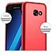 Custodia Compatibile Con Samsung Galaxy A3 2017 In Rosso Metallico - Coperchio Protettivo In Silicone Tpu Flessibile - Foto miniatura 3