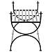 Panca Stile Vintage in Metallo 83x42x55 cm Nero - Foto miniatura 6