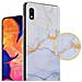 Custodia Compatibile Con Samsung Galaxy A10 / M10 In Marmo Bianco Viola Oro Gm 09 - Coperchio Protettivo In Silicone Tpu Con Motivo A Mosaico - Foto miniatura 3