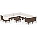Set Divani Da Giardino 12 Pz Con Cuscini In Polyrattan Marrone - Foto miniatura 2