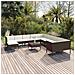 Set Divani Da Giardino 12 Pz Con Cuscini In Polyrattan Marrone - Foto miniatura 1