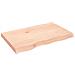 Piano per Tavolo 80x50x (2-6) cm in Rovere Massello Non Trattato - Foto miniatura 2