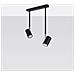 Lampada Da Soffitto Norano 2 Nero Sl. 1075 - Moderno Lampade Da Soffitto Nero 43x30x10 Cm - Foto miniatura 2
