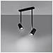 Lampada Da Soffitto Norano 2 Nero Sl. 1075 - Moderno Lampade Da Soffitto Nero 43x30x10 Cm - Foto miniatura 3
