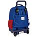 Trolley Per La Scuola Azzurro Rosso Granato 33 X 45 X 22 Cm - Foto miniatura 2
