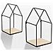 Trade Shop - Set 2 Pz Mensole Parete Casa Mensola Legno Bacheca Metallo Nero H36/30 Cm 751714 - Foto miniatura 1