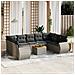 Set Divano Da Giardino 10 Pz Con Cuscini Grigio In Polyrattan - Foto miniatura 1
