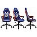 Sa5642-d1 Sedia Per Videogioco Sedia Da Gaming Per Pc Sedia Imbottita Tappezzata Blu, Multicolore - Foto miniatura 3