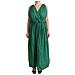 Abito Scollo A V Senza Maniche In Cotone Verde - It46-xl - Foto miniatura 1
