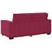 Divano a 2 Posti Rosso Vino 140 cm in Velluto - Foto miniatura 4