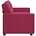 Divano a 2 Posti Rosso Vino 140 cm in Velluto - Foto miniatura 7