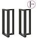 Gambe Tavolo Bar Forma T 2 Pz Antracite 40x35x(90-91)cm Acciaio - Foto miniatura 1