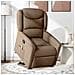 Poltrona Alzapersona Massaggiante Reclinabile Marrone Tessuto - Foto miniatura 2