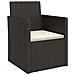 Set Salotto da Esterno 4 pz con Cuscini in Polyrattan Nero - Foto miniatura 3