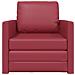 Divano Letto 2-in-1 Rosso Borgogna 74x77x81 cm Ecopelle - Foto miniatura 5