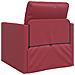 Divano Letto 2-in-1 Rosso Borgogna 74x77x81 cm Ecopelle - Foto miniatura 7