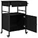 Carrello da Cucina Rovere Nero 56x43x89,5 cm Legno Ingegnerizzato - Foto miniatura 5