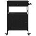 Carrello da Cucina Rovere Nero 56x43x89,5 cm Legno Ingegnerizzato - Foto miniatura 7