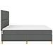 Letto a Molla e Materasso Grigio Scuro 200x200 cm in Tessuto - Foto miniatura 9
