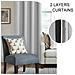 Tende Oscuranti A Doppio Strato Con Occhielli 2 Pezzi 260x140 Cm Grigio - Foto miniatura 2