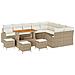 Set Divano da Giardino 13 pcs Beige e Crema 110 x 55 x 71 cm - Foto miniatura 1