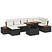 Set Divano da Giardino con archiviazione 8 pcs Nero Poly Rattan - Foto miniatura 1