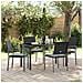 Set da Pranzo per Giardino 5 pcs Nero Poly Rattan - Foto miniatura 2