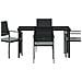 Set da Pranzo per Giardino 5 pcs Nero Poly Rattan - Foto miniatura 7