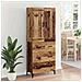 Credenza con cassetto 2 pcs Legno vecchio Legno multistrato - Foto miniatura 4