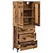 Credenza con cassetto 2 pcs Legno vecchio Legno multistrato - Foto miniatura 5