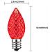 Lampadine Led A Filamento Per Candelabri - Mix Multicolore - Confezione Da 25 - 110v - Base E12 - Foto miniatura 3