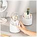 Organizzatore Porta Pennelli Da Trucco Bianco Con Coperchio - Contenitore Per Pennelli Cosmetici - Foto miniatura 4