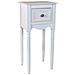 Comodino In Legno Bianco 33 X 26,5 X 72,5 - Foto miniatura 1