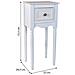 Comodino In Legno Bianco 33 X 26,5 X 72,5 - Foto miniatura 8