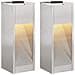 Lucina LED Solare da Percorso 2 pcs Argento - Foto miniatura 1