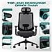 Sedia Ufficio Ergonomica con Poggiatesta e Braccioli 4D Nero - Foto miniatura 5