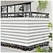 Schermo da balcone Grigio chiaro e bianco 120 x 400 cm - Foto miniatura 3