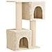 Albero per gatti con pali per graffiare in sisal Crema 114 cm - Foto miniatura 1