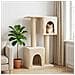 Albero per gatti con pali per graffiare in sisal Crema 114 cm - Foto miniatura 2
