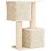 Albero per gatti con pali per graffiare in sisal Crema 114 cm - Foto miniatura 6