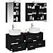 Set di mobili per il bagno 5 pcs Rovere Nero - Foto miniatura 3