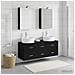 Set di mobili per il bagno 5 pcs Rovere Nero - Foto miniatura 4