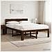 Letto matrimoniale con testiera ROSTOCK Marrone Scuro - Foto miniatura 2
