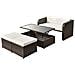 9 Pz Set Mobili Da Esterni Marrone Polirattan - Foto miniatura 1
